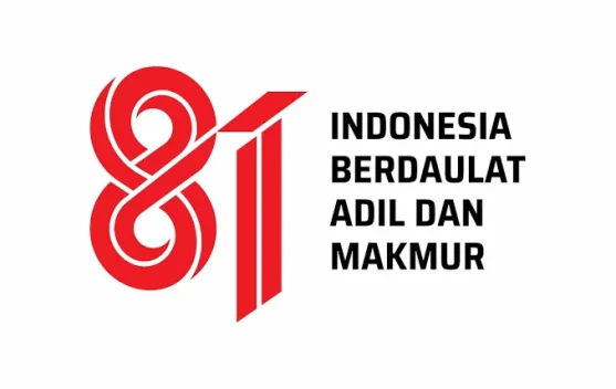Tampilan visual logo resmi HUT ke-81 Republik Indonesia dengan ornamen motif tradisional Nusantara yang penuh warna.